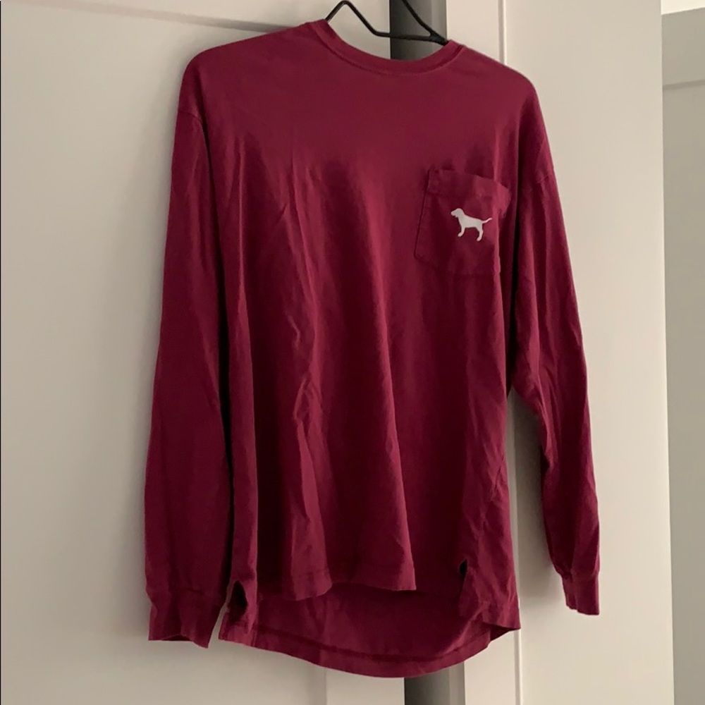 Long Sleeve Maroon Campus Tee